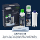 De'Longhi Coffee Care Kit, Essential Coffee Machine Maintenance Products, Suitable for Machines with Filters (DLSC306)