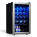 TCL 24 Bottle 2.4 Cu. Ft. Wine Cooler, Low Noise Operation, Digital Controls, LED Lighting, Glass Doors, Freestanding (TRW24F6AS)