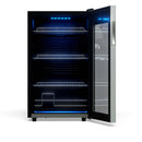 TCL 102 Can 2.4 Cu. Ft. Beverage Cooler, Digital Controls, LED Lighting, Glass Doors, Freestanding, Removable Shelves (TRV102FAS)