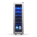 TCL 12 Bottle 1.24 Cu. Ft. Wine Cooler, Low Noise Operation, Digital Controls, LED Lighting, Glass Doors, Freestanding (TRW12F6AS)