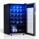 TCL 24 Bottle 2.4 Cu. Ft. Wine Cooler, Low Noise Operation, Digital Controls, LED Lighting, Glass Doors, Freestanding (TRW24F6AS)