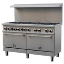 Forno Commerciale 60-Inch Stainless Steel Gas Range with 10 Burners & 300K BTU (FCMGR0093-60)