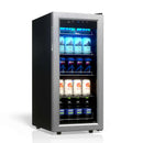 TCL 50 Can 1.8 Cu. Ft. Beverage Cooler, Digital Controls, LED Lighting, Glass Doors, Freestanding, Removable Shelves (TRV050FAS)