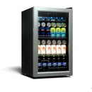 TCL 102 Can 2.4 Cu. Ft. Beverage Cooler, Digital Controls, LED Lighting, Glass Doors, Freestanding, Removable Shelves (TRV102FAS)