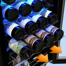 TCL 24 Bottle 2.4 Cu. Ft. Wine Cooler, Low Noise Operation, Digital Controls, LED Lighting, Glass Doors, Freestanding (TRW24F6AS)
