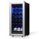 TCL 18 Bottle 1.8 Cu. Ft. Wine Cooler, Low Noise Operation, Digital Controls, LED Lighting, Glass Doors, Freestanding (TRW18F6AS)