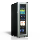 TCL 33 Can 1.24 Cu. Ft. Beverage Cooler, Digital Controls, LED Lighting, Glass Doors, Freestanding, Removable Shelves (TRV033FAS)