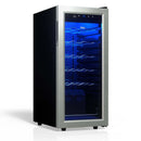 TCL 18 Bottle 1.8 Cu. Ft. Wine Cooler, Low Noise Operation, Digital Controls, LED Lighting, Glass Doors, Freestanding (TRW18F6AS)