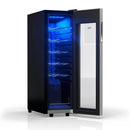 TCL 12 Bottle 1.24 Cu. Ft. Wine Cooler, Low Noise Operation, Digital Controls, LED Lighting, Glass Doors, Freestanding (TRW12F6AS)