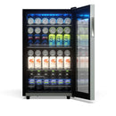 TCL 102 Can 2.4 Cu. Ft. Beverage Cooler, Digital Controls, LED Lighting, Glass Doors, Freestanding, Removable Shelves (TRV102FAS)