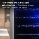 TCL 24 Bottle 2.4 Cu. Ft. Wine Cooler, Low Noise Operation, Digital Controls, LED Lighting, Glass Doors, Freestanding (TRW24F6AS)