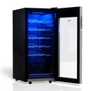 TCL 18 Bottle 1.8 Cu. Ft. Wine Cooler, Low Noise Operation, Digital Controls, LED Lighting, Glass Doors, Freestanding (TRW18F6AS)