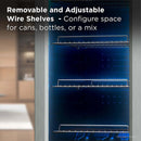 TCL 50 Can 1.8 Cu. Ft. Beverage Cooler, Digital Controls, LED Lighting, Glass Doors, Freestanding, Removable Shelves (TRV050FAS)