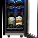 TCL 12 Bottle 1.24 Cu. Ft. Wine Cooler, Low Noise Operation, Digital Controls, LED Lighting, Glass Doors, Freestanding (TRW12F6AS)