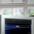 TCL 102 Can 2.4 Cu. Ft. Beverage Cooler, Digital Controls, LED Lighting, Glass Doors, Freestanding, Removable Shelves (TRV102FAS)