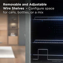 TCL 102 Can 2.4 Cu. Ft. Beverage Cooler, Digital Controls, LED Lighting, Glass Doors, Freestanding, Removable Shelves (TRV102FAS)