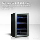 TCL 102 Can 2.4 Cu. Ft. Beverage Cooler, Digital Controls, LED Lighting, Glass Doors, Freestanding, Removable Shelves (TRV102FAS)