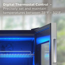 TCL 121 Can 2.4 Cu. Ft. Beverage Cooler, Digital Controls, LED Lighting, Glass Doors, Freestanding, Removable Shelves (TRV121FAS)