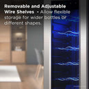 TCL 12 Bottle 1.24 Cu. Ft. Wine Cooler, Low Noise Operation, Digital Controls, LED Lighting, Glass Doors, Freestanding (TRW12F6AS)