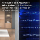 TCL 18 Bottle 1.8 Cu. Ft. Wine Cooler, Low Noise Operation, Digital Controls, LED Lighting, Glass Doors, Freestanding (TRW18F6AS)