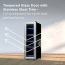 TCL 33 Can 1.24 Cu. Ft. Beverage Cooler, Digital Controls, LED Lighting, Glass Doors, Freestanding, Removable Shelves (TRV033FAS)