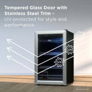 TCL 102 Can 2.4 Cu. Ft. Beverage Cooler, Digital Controls, LED Lighting, Glass Doors, Freestanding, Removable Shelves (TRV102FAS)