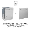 ZLINE 5-Piece Appliance Package - 30-Inch Dual Fuel Range, Hood, Refrigerator, Dishwasher, and Microwave Drawer in Black Stainless Steel with Champagne Bronze Accents