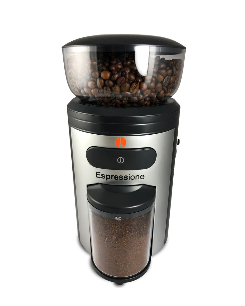 Espressione Conical Burr Coffee Grinder Black Silver (5198)