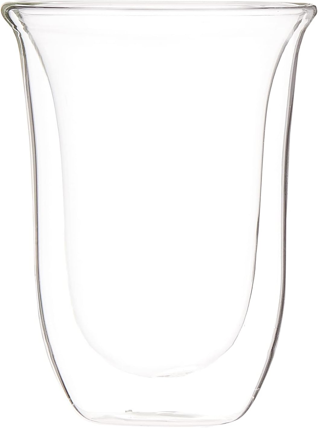Clear double wall latte macchiato glass with flared rim, 2-pack