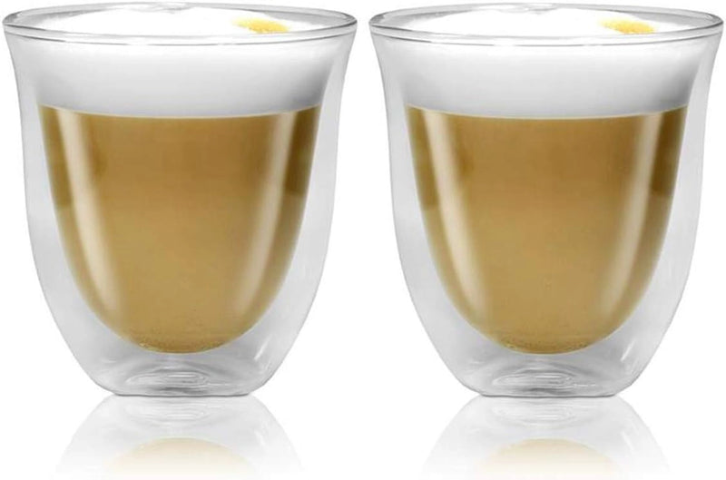 De'Longhi Double Wall Cappuccino Glasses - 6 Pack