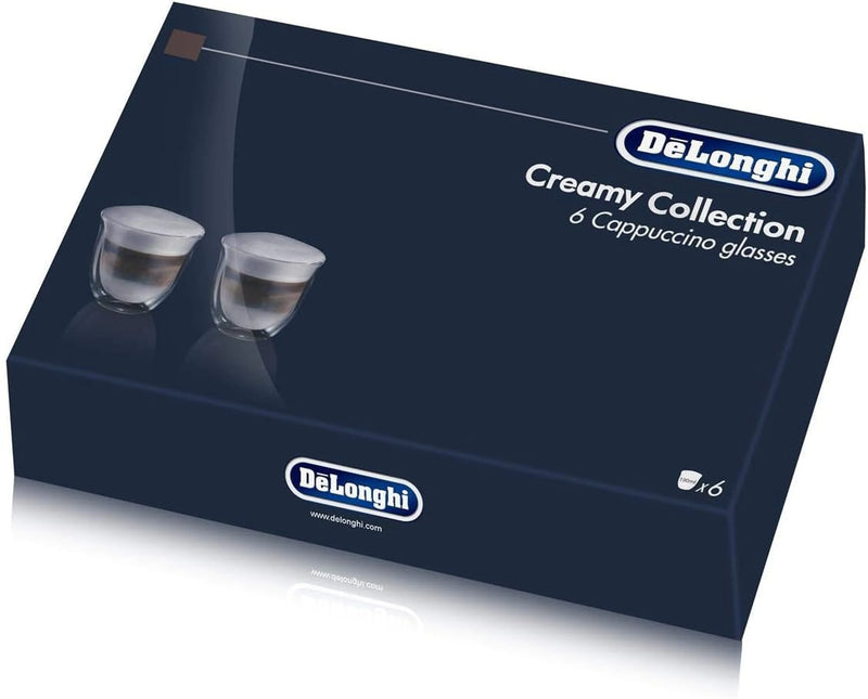 De'Longhi Double Wall Cappuccino Glasses - 6 Pack