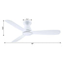 Parrot Uncle 52-Inch Ahmedabad Industrial DC Motor Flush Mount Reversible Ceiling Fan with LED Lighting and Remote Control (BBHDA199A)