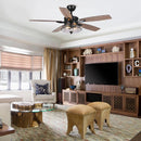 Parrot Uncle 52-Inch Antone Industrial Downrod Mount Reversible Ceiling Fan with Lighting and Remote Control (F6311Q110V)