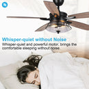 Parrot Uncle 52-Inch Antone Industrial Downrod Mount Reversible Ceiling Fan with Lighting and Remote Control (F6311Q110V)