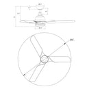 Parrot Uncle 52-Inch Cason Industrial Downrod Mount Reversible Ceiling Fan with LED Lighting and Remote Control (BBLAB011A)