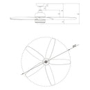 Parrot Uncle 52-Inch Dicken Farmhouse Downrod Mount Reversible Ceiling Fan with Lighting and Remote Control (BBLAB014A0)