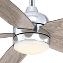Parrot Uncle 52-Inch Dicken Farmhouse Downrod Mount Reversible Ceiling Fan with Lighting and Remote Control (BBLAB014A0)