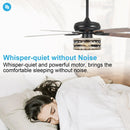 Parrot Uncle 52-Inch Hyderabad-Secunderabad Farmhouse Downrod Mount Reversible Ceiling Fan with Lighting and Remote Control (F6319Q110V)