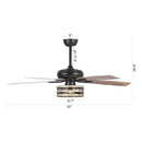 Parrot Uncle 52-Inch Hyderabad-Secunderabad Farmhouse Downrod Mount Reversible Ceiling Fan with Lighting and Remote Control (F6319Q110V)