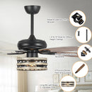 Parrot Uncle 52-Inch Hyderabad-Secunderabad Farmhouse Downrod Mount Reversible Ceiling Fan with Lighting and Remote Control (F6319Q110V)