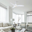 Parrot Uncle 52-Inch Industrial DC Motor Downrod Mount Reversible Ceiling Fan with LED Lighting and Remote Control
