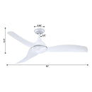 Parrot Uncle 52-Inch Industrial DC Motor Downrod Mount Reversible Ceiling Fan with LED Lighting and Remote Control