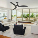Parrot Uncle 52-Inch Industrial DC Motor Downrod Mount Reversible Ceiling Fan with LED Lighting and Remote Control