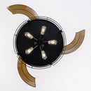 Parrot Uncle 52-Inch Jamshedpur Industrial Downrod Mount Ceiling Fan with Lighting and Remote Control (F4721AQ110V)