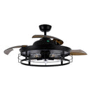 Parrot Uncle 52-Inch Jamshedpur Industrial Downrod Mount Ceiling Fan with Lighting and Remote Control (F4721AQ110V)