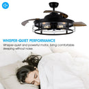 Parrot Uncle 52-Inch Jamshedpur Industrial Downrod Mount Ceiling Fan with Lighting and Remote Control (F4721AQ110V)