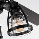 Parrot Uncle 52-Inch Kashmir Traditional Downrod Mount Reversible Ceiling Fan with Lighting and Remote Control (F6352110V)