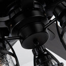 Parrot Uncle 52-Inch Kashmir Traditional Downrod Mount Reversible Ceiling Fan with Lighting and Remote Control (F6352110V)