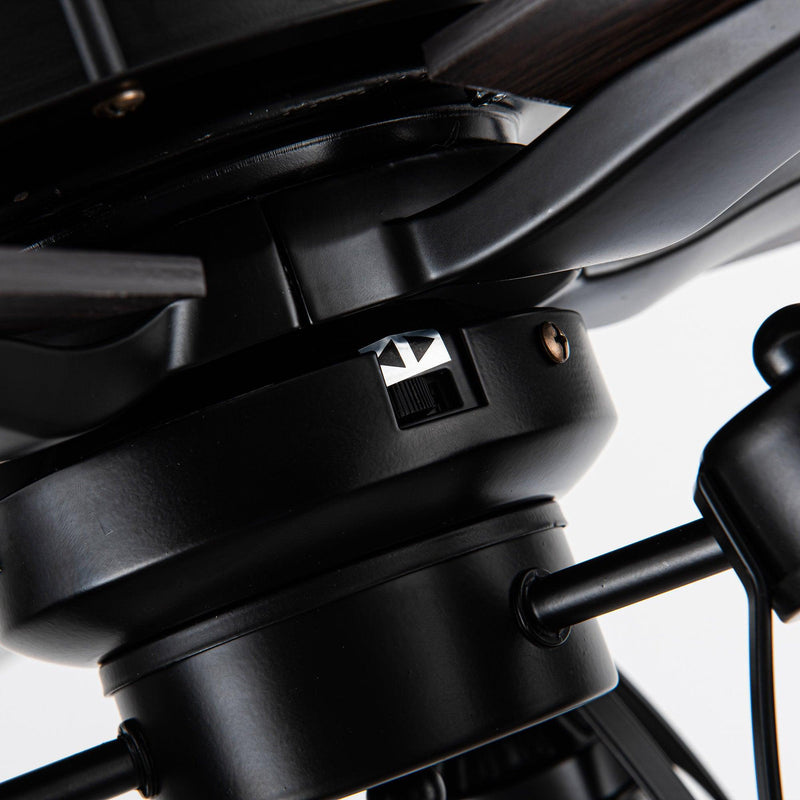 Parrot Uncle 52-Inch Kashmir Traditional Downrod Mount Reversible Ceiling Fan with Lighting and Remote Control (F6352110V)