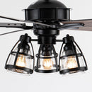 Parrot Uncle 52-Inch Kashmir Traditional Downrod Mount Reversible Ceiling Fan with Lighting and Remote Control (F6352110V)